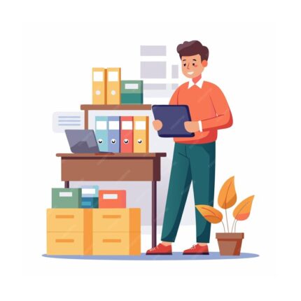 realistic office moments vector illustration concepts 1287274 3959 min